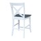 International Concepts Vineyard Counter Height Stool, 24" Seat Height, White/Heather gray S05-142 - alternate 9